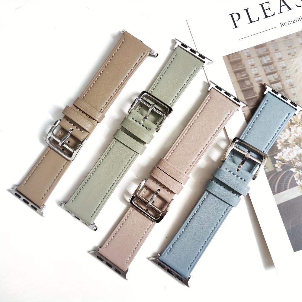 

Pu Strap For Watch 38/40/41/42/44/45/49mm, Watch Strap For Iwatch Series 9 8 7 5 4 3