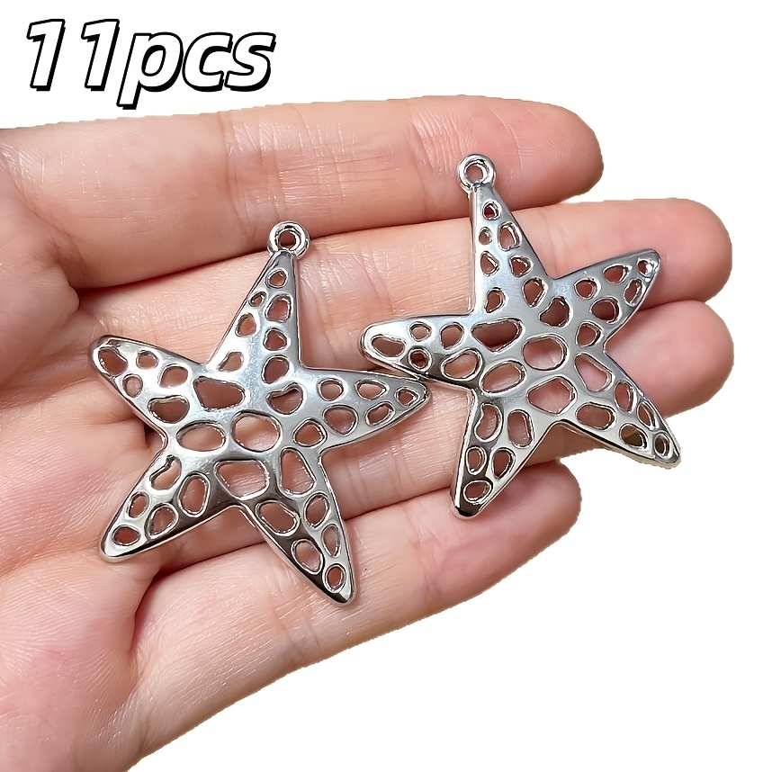 TEMU 11 piezas de colgantes de moda para mujer, dijes huecos de de aleación de , para la creativa de collares, pulseras, aretes y joyería