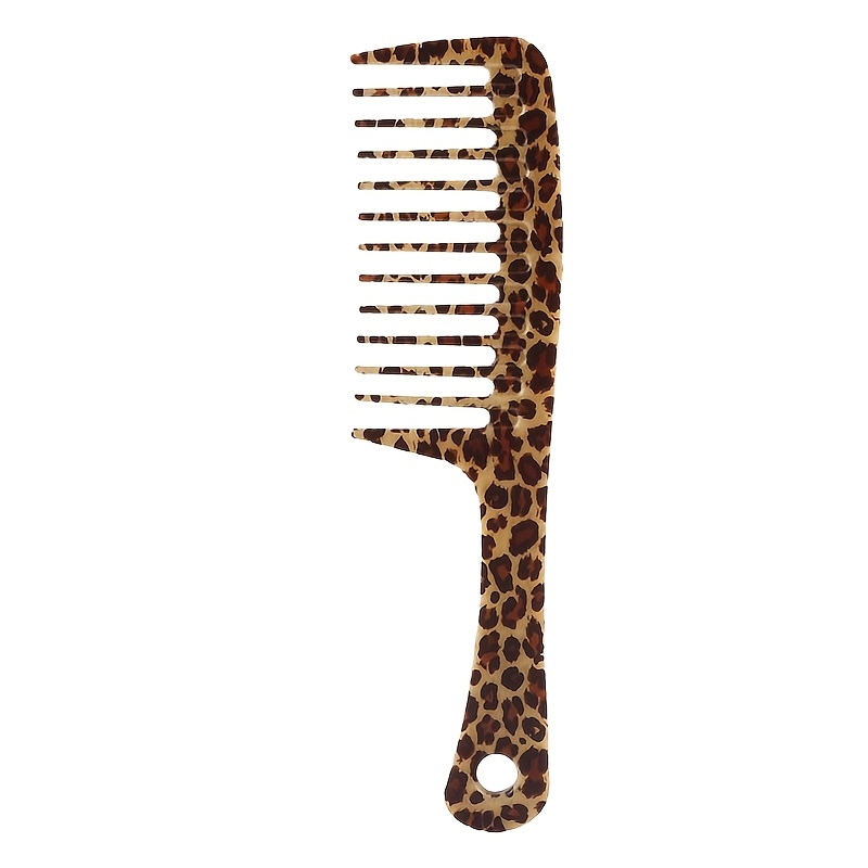 TEMU 1pc Wide-tooth Hair Comb Suitable For - Korean Vintage Style Wide-tooth Detangling Comb With Plastic Teeth, Portable For Home, Travel,, - Gentle