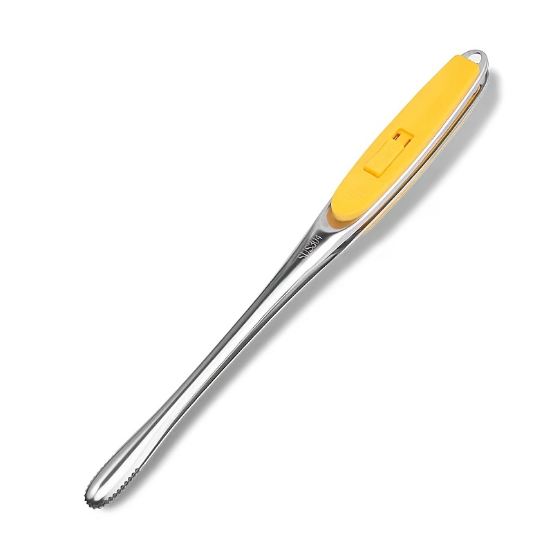 TEMU Stainless Steel Food Tongs For Outdoor Grilling, Ideal For Handling Meat And Steaks, Heat-resistant Kitchen Tool