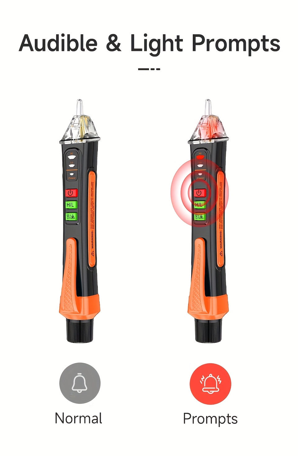 AICEVOOS Non-Contact Voltage Tester Pen - AC 12-1000V Breakpoint Finder with Live/Neutral Indicators, Laser Pointer & Analog Display, Compact Portable Electric Sensor for Electricians & DIY Safety, Electrical Diagnostics | Ergonomic Grip | Durable Plastic Body