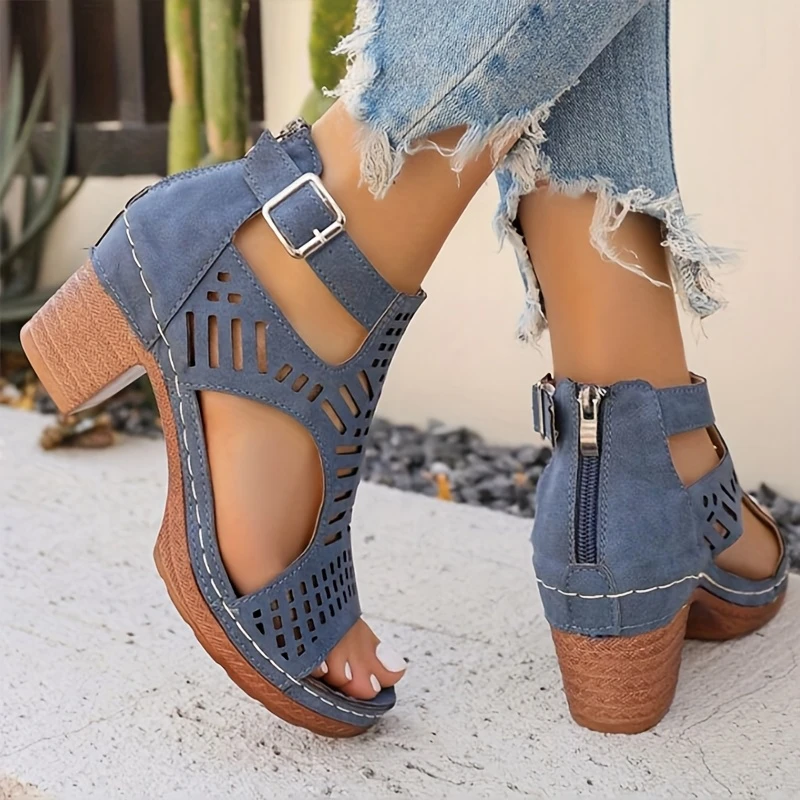🔥Last Day Promotion 70% OFF🔥2025 Summer Women's Casual Open Toe Thick Sole High Heels