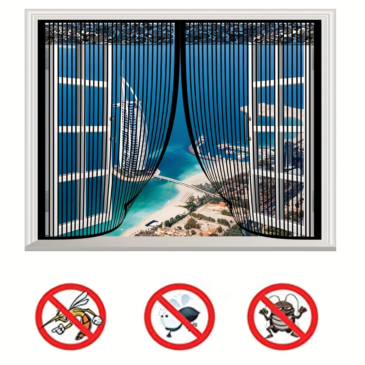 Keep The Bugs Out Heavy Duty Magnetic Screen Door With Pet - Temu