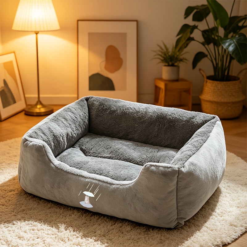 TEMU 1pc Cat Bed With Cartoon Animal Pattern, Soft And Comfortable, With Removable And Washable Cushion, No Installation Required, Suitable For