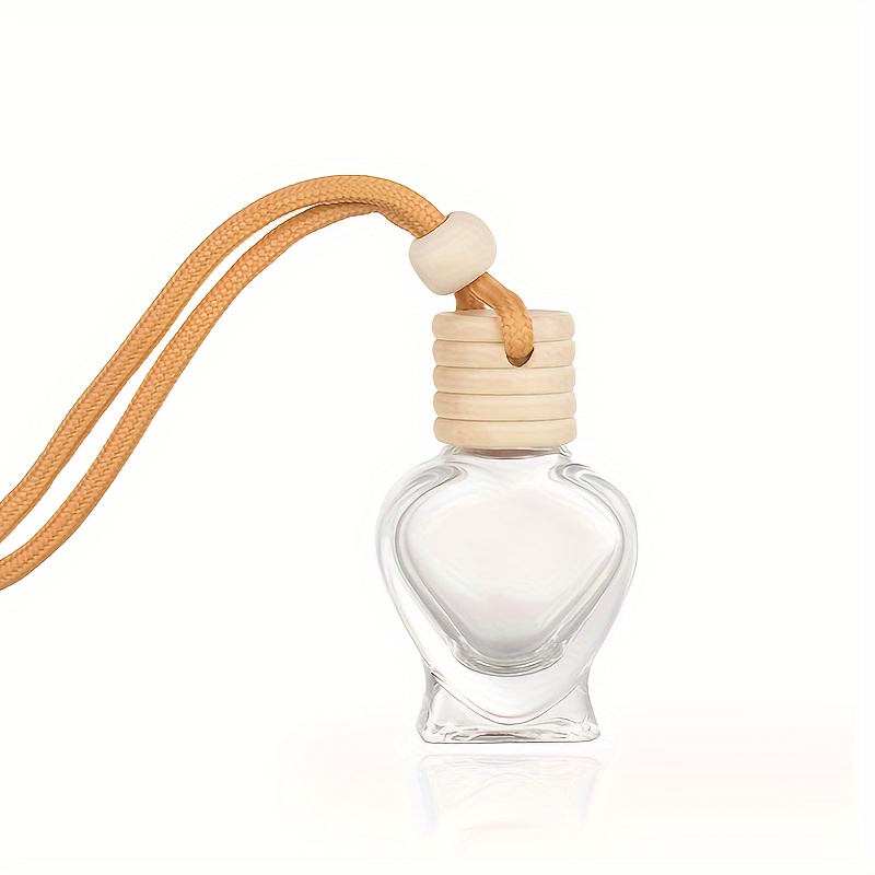 Car Aromatherapy Bottle Pendant Heart Design Empty Clear - Temu