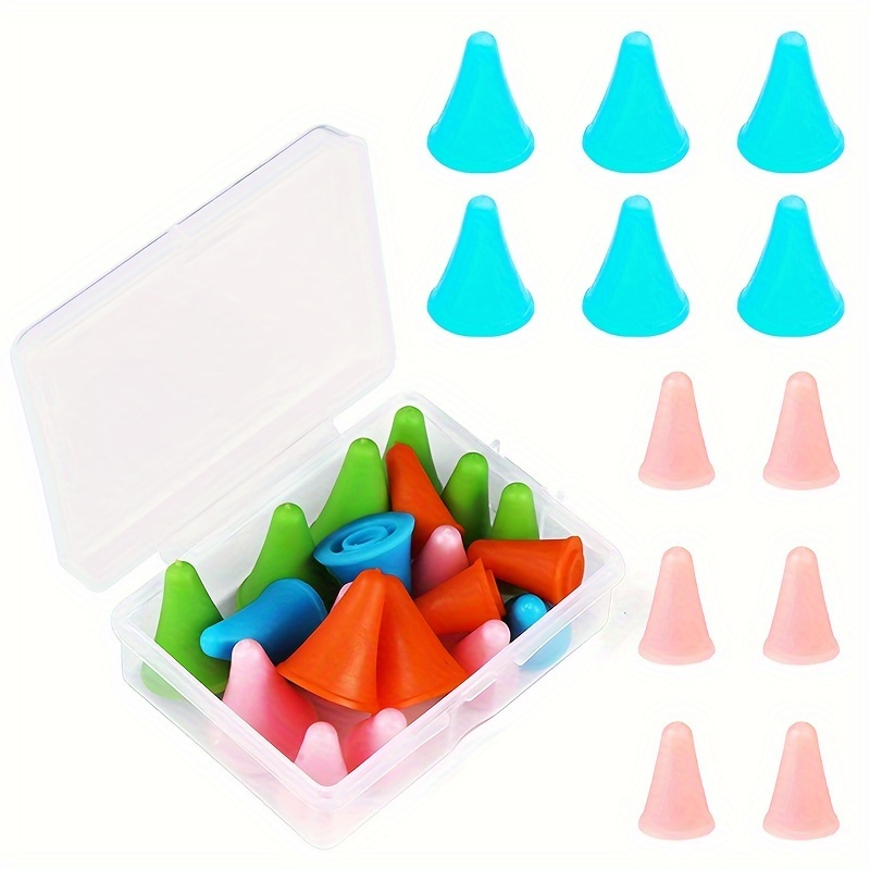 

20pcs Knitting Needles Point Protectors/stoppers With Plastic Box, 10 Small & 10 Large, Knit Needle Tip Covers For Beginners Knitting Craft Diy Random Color Of Accessories