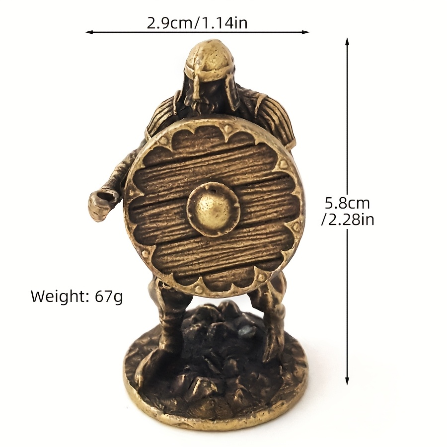 E-shop 1 Stück Mittelalterlicher Krieger Kerzenhalter oder Räucherständer - mit Schildträger-Design, Zinklegierung Metallhalter für Heimdekoration,