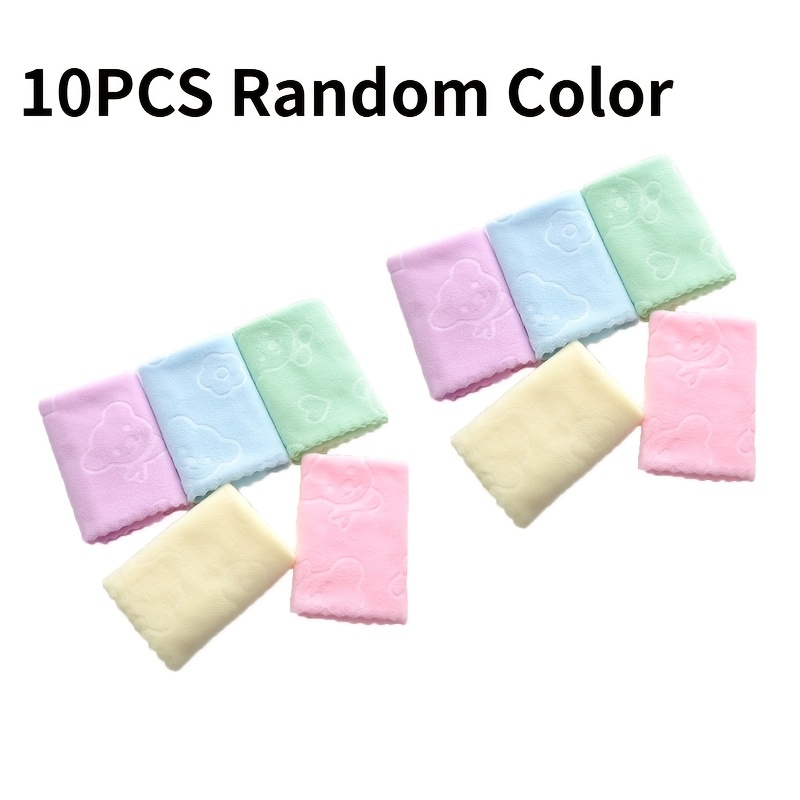 TEMU 10pcs Random Color Reusable Cleaning Cloths, Dishwashing Cloths, Glass Wiping Cloths, Household Use, Kitchen Use, Bathroom Use, Tablecloth
