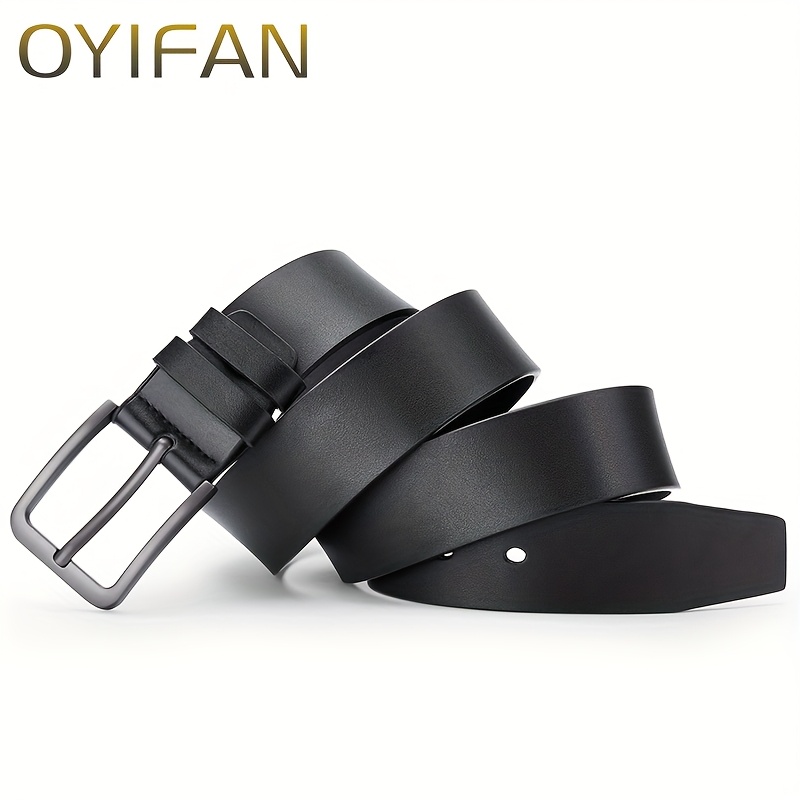 2 pack premium mens business belt pin vintage genuine leather belt for business and casual trousers comfortable and adjustable details 1