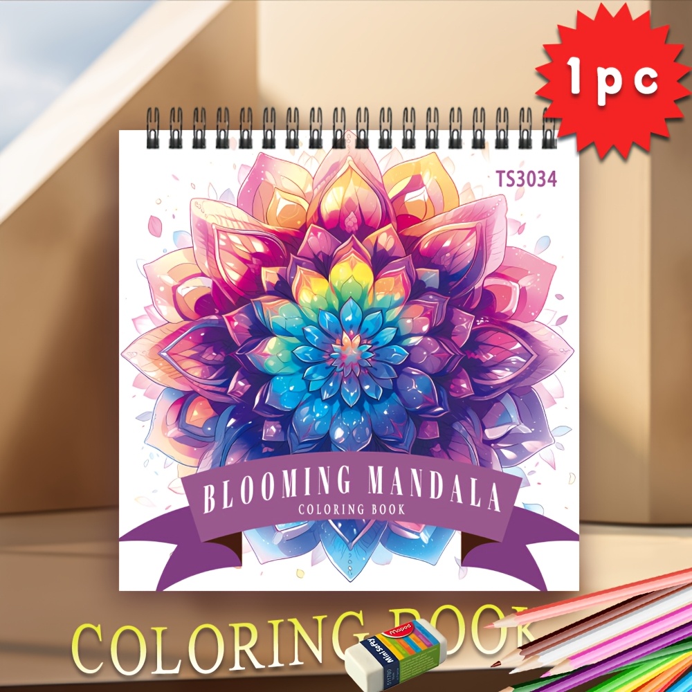 

Soothing Spiral Coloring Book For Adults - 8.3" X 8.3", 30 Pages, Relax, Doodling, And Gifting On Holidays, , Or Back To School