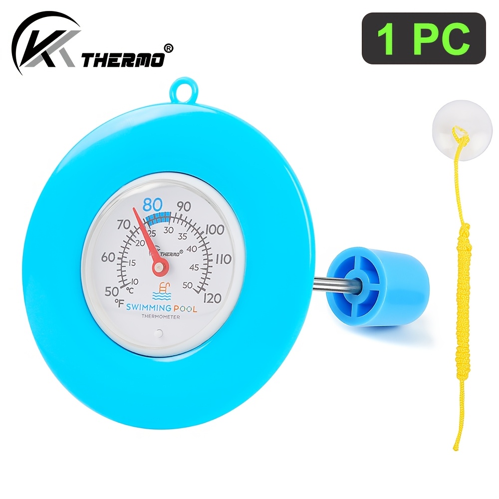 Image of 1pc Floating Pool Thermometer, Easy-to-read Water Temperature Gauge, Monitor For Swimming Pools, Spas, Hot Tubs, Backyard , Fish And Outdoor Use, No Battery