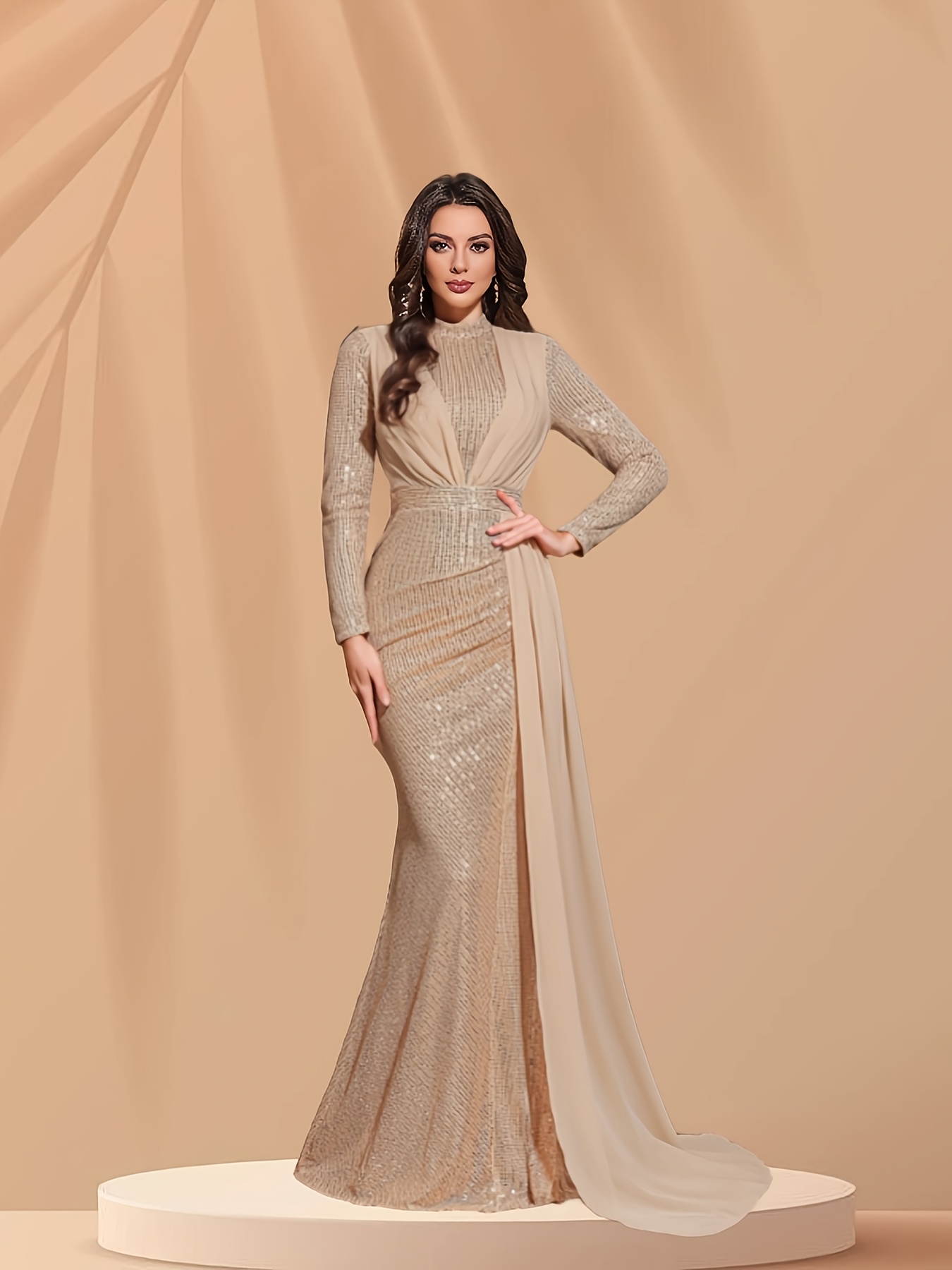 fitted lace wedding dress CD 0192 Size 8, 14 Long A Line Chiffon Long Sleeve Mother Of Dress Wed