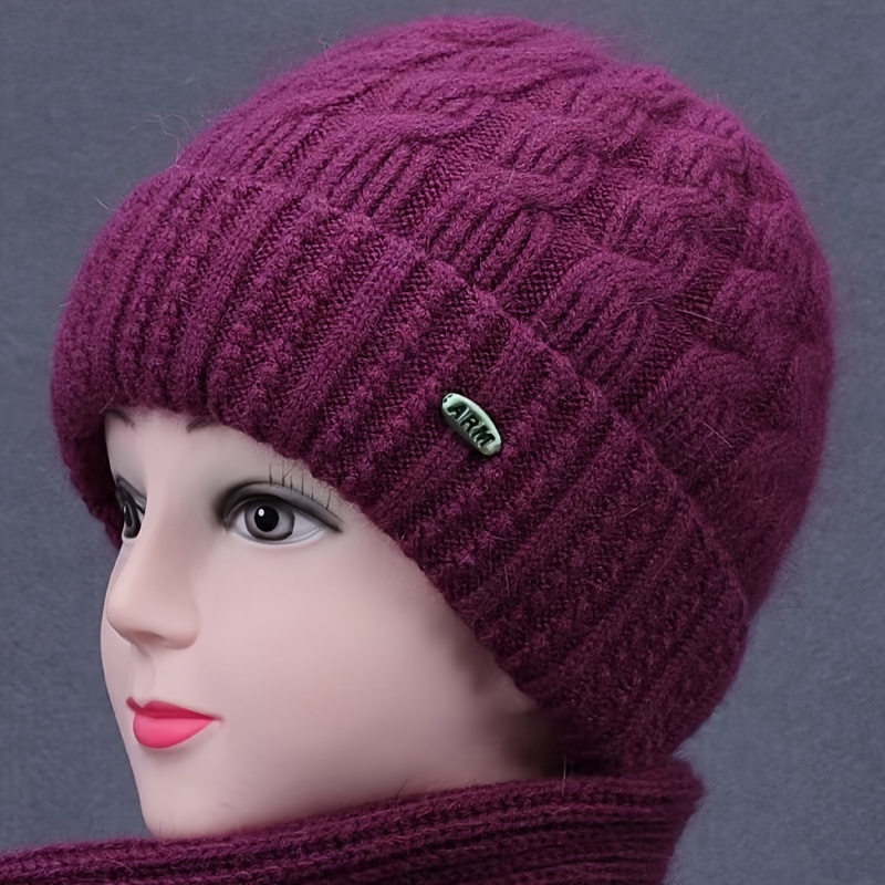 

Chic Knit Beanie For Women - Cozy & Stylish, Fit, Hand-washable Polyester, Fall/winter