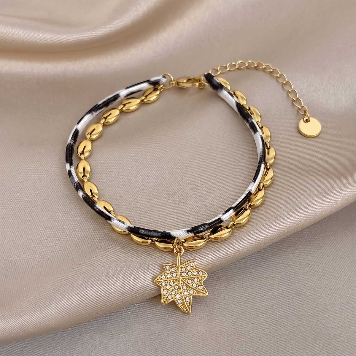 Women's Fashionable 18K Golden Plated Double Bracelet