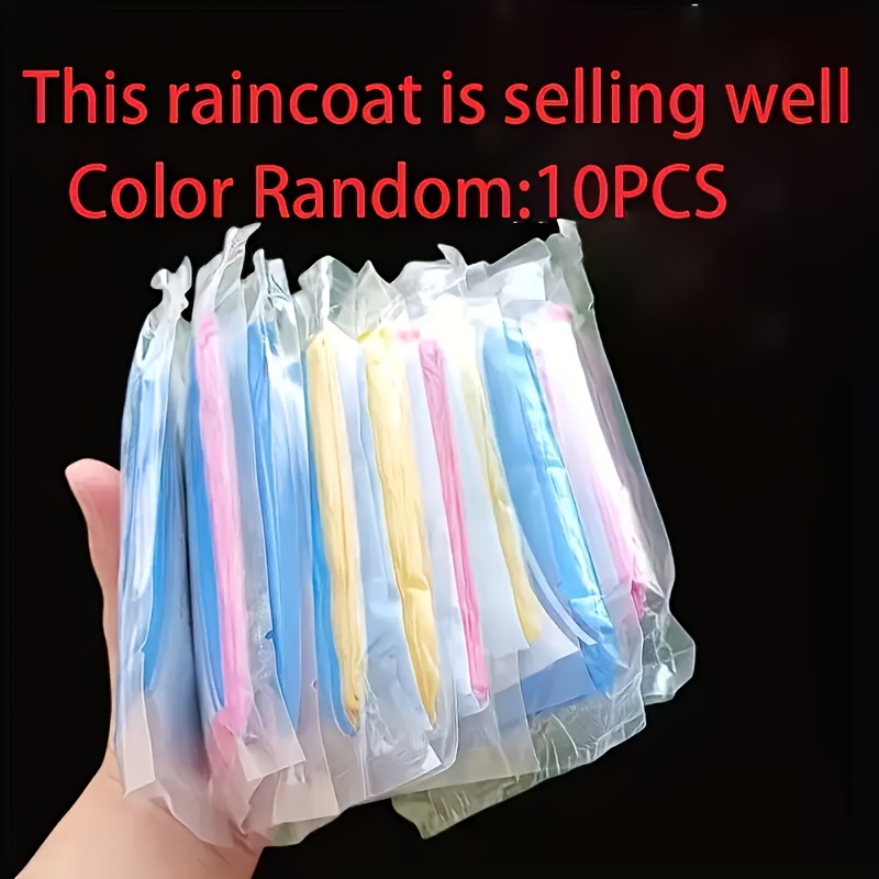 E-shop Regenponchos mit 10 Stück, Einweg-Regenmantel für Erwachsene, Camping, Wandern, Outdoor