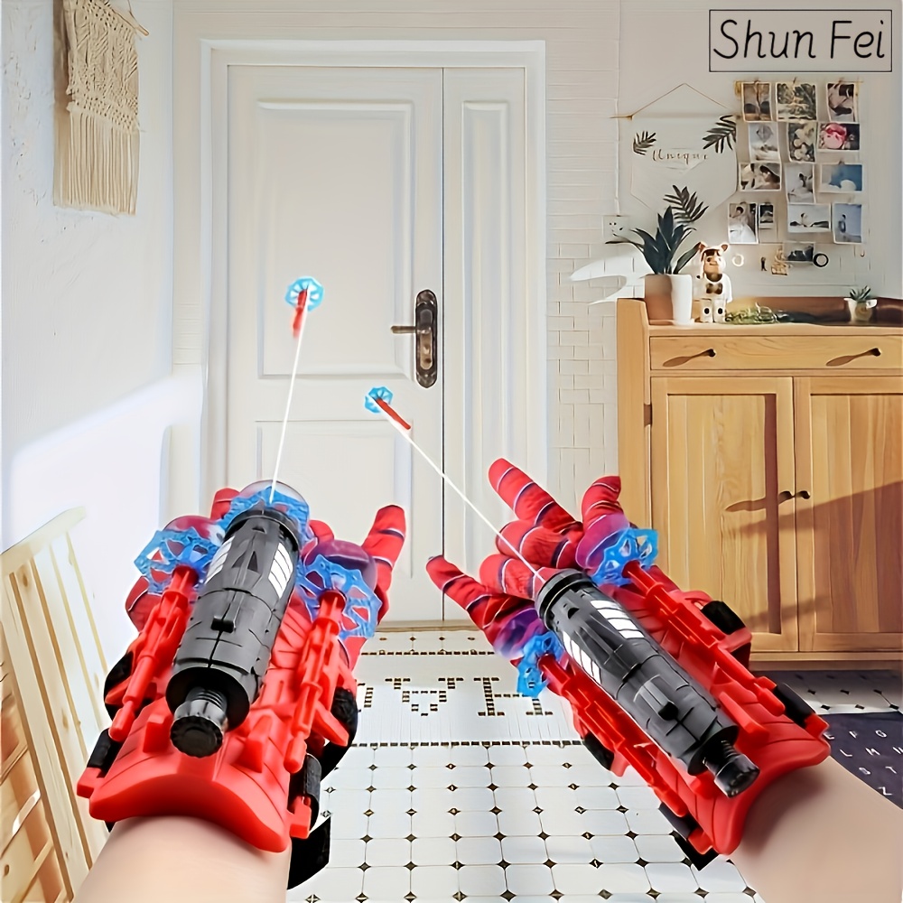 shunfei spider web launch gloves   toys for teenagers and halloween and christmas gift   multiplayer interactive party games durable abs material  