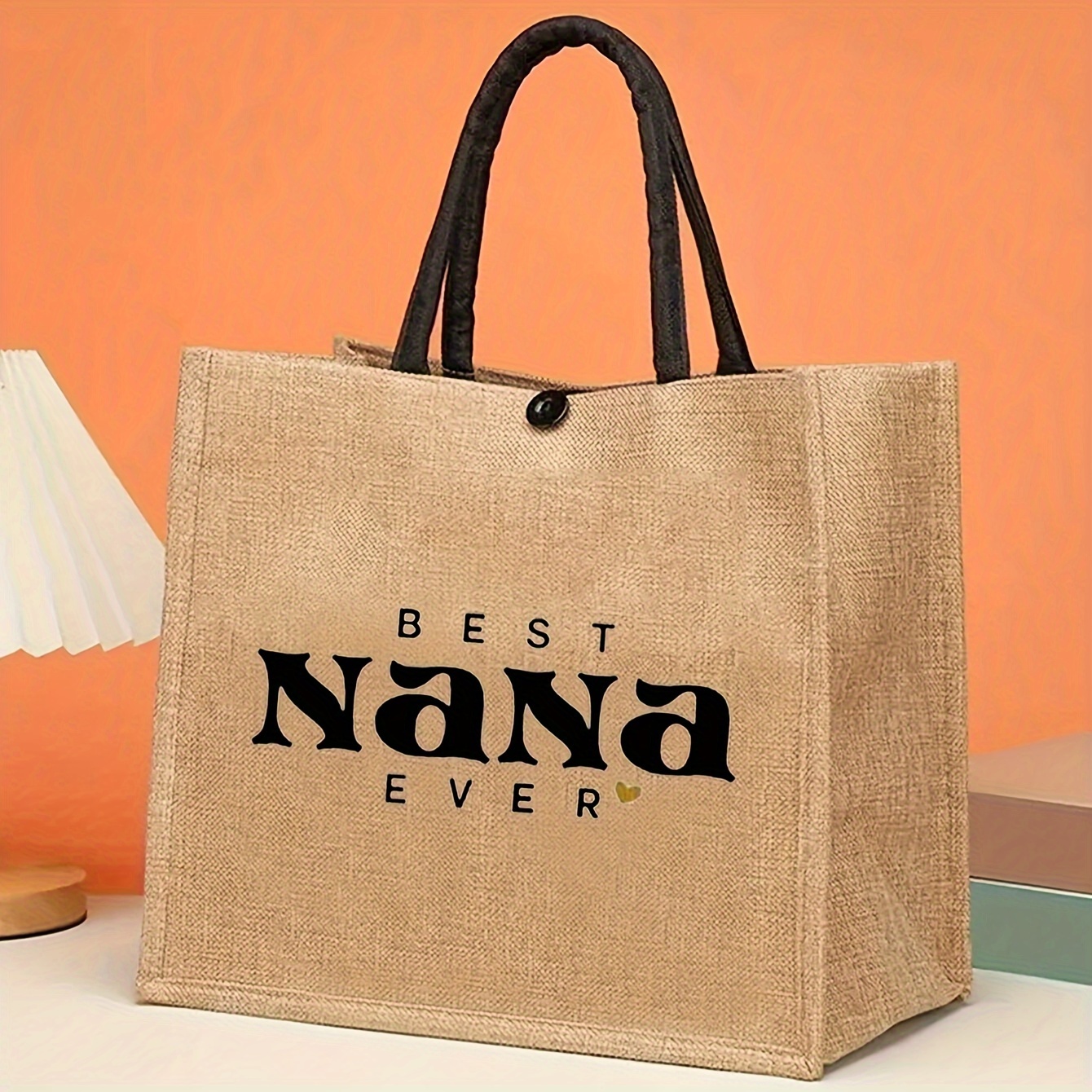 

Nana Letter Print Tote Bag, Large Capacity Gift Bag, Women's Casual Handbag For School Work Commute Shopping