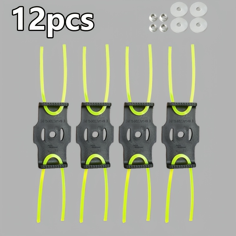 Image of 12pcs Universal Trimmer , Easy Replacement Lawn Mower Additions, Suitable For Household Weed Removal, Cleans Weeds , With Fastening Fittings