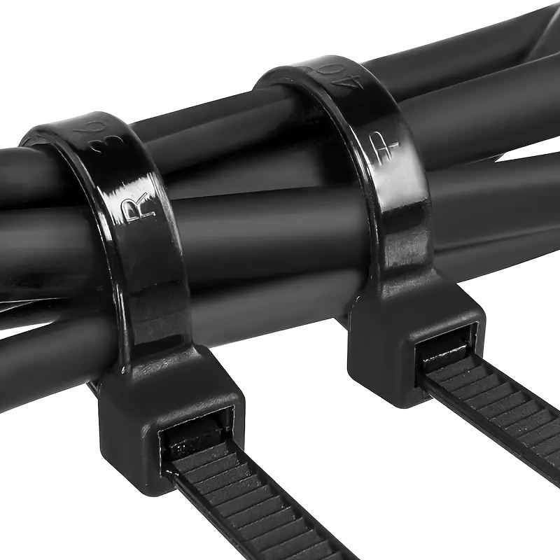 100-Pack Heavy Duty Cable Ties Set, Nylon Zip Tie Straps with Water-Resistant, Non-slip, Break Resistant Features for Home, Office, and Industrial Cable Management