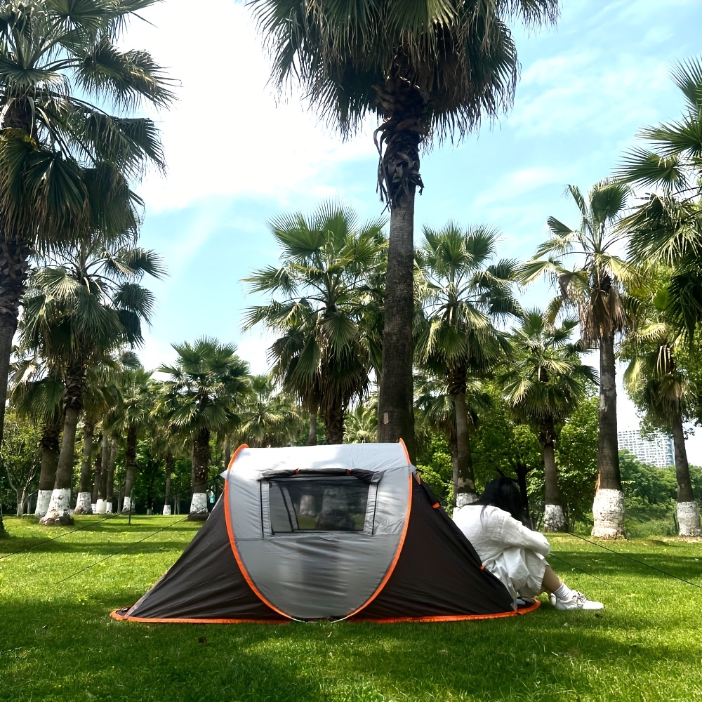 A quick pop-up tent, camping tent, 2 doors and 2 windows, family tent, hiking tent, beach tent, fishing tent, travel essential tent, suitable for camping hiking and traveling, Christmas gifts