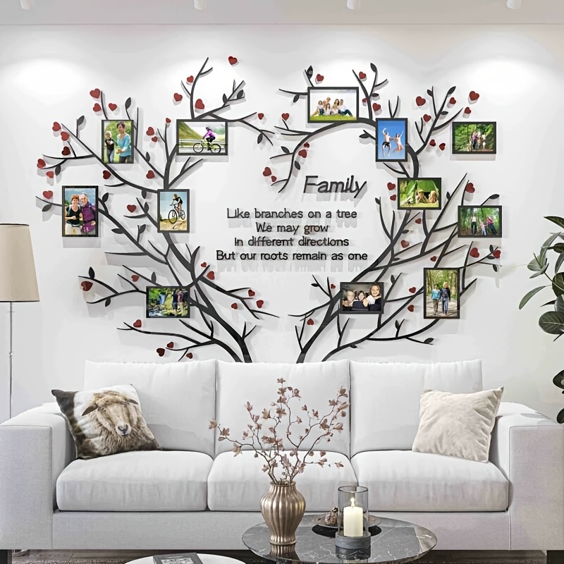 

1count Beautiful Photo Frame 3d Acrylic - Wall Sticker For Entrance Hall, Living Room, Dining Room, Bedroom Wall Decoration Home Decoration