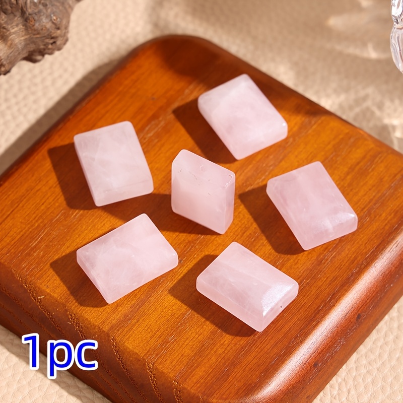 TEMU Natural Stone Rectangular Stone: Original Stone Polishing, Light Luxury Bead Jewelry Additions