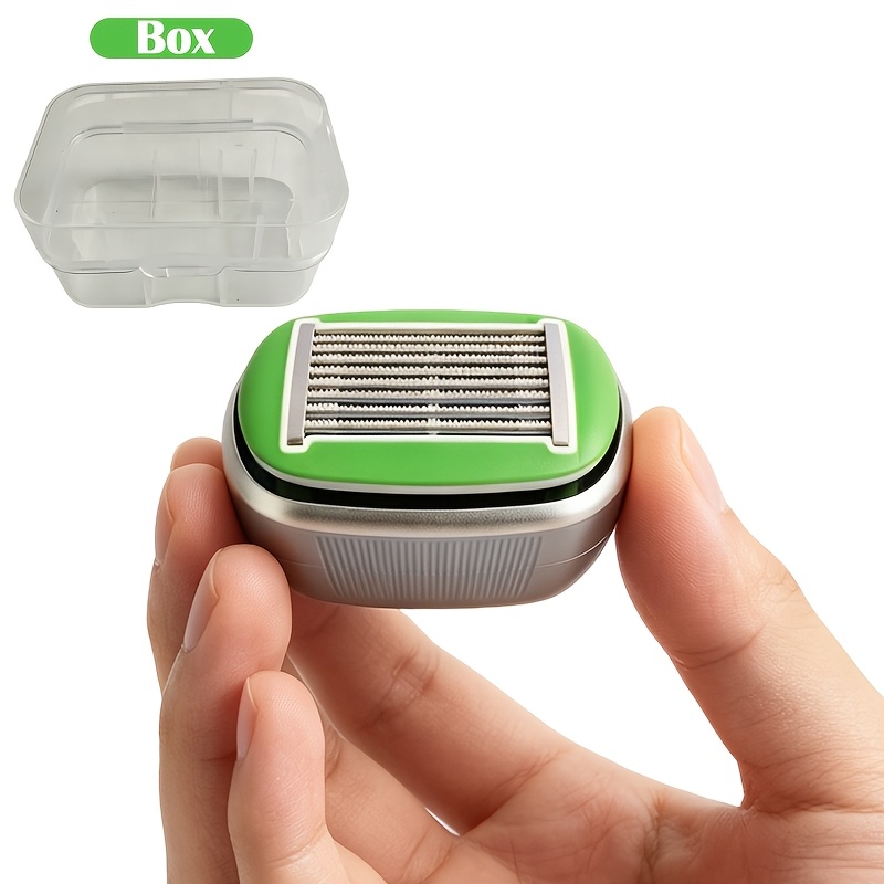 TEMU Men' Portable Mini Razor With Upgraded & Lubricating Strip Suitable For Short Hair, Beard, Body Shaving - Stainless Shaver With Detachable Head,