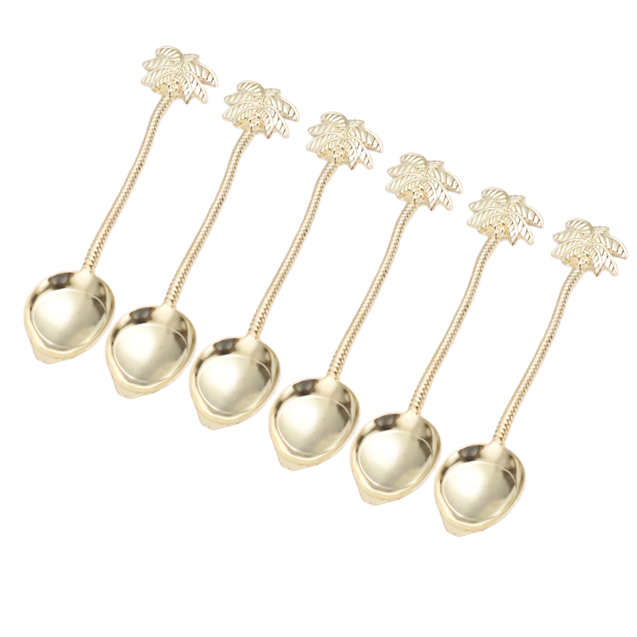 6pcs Tropical Vibe Teaspoons Coffee Stirring Spoons Attractive Souvenir For