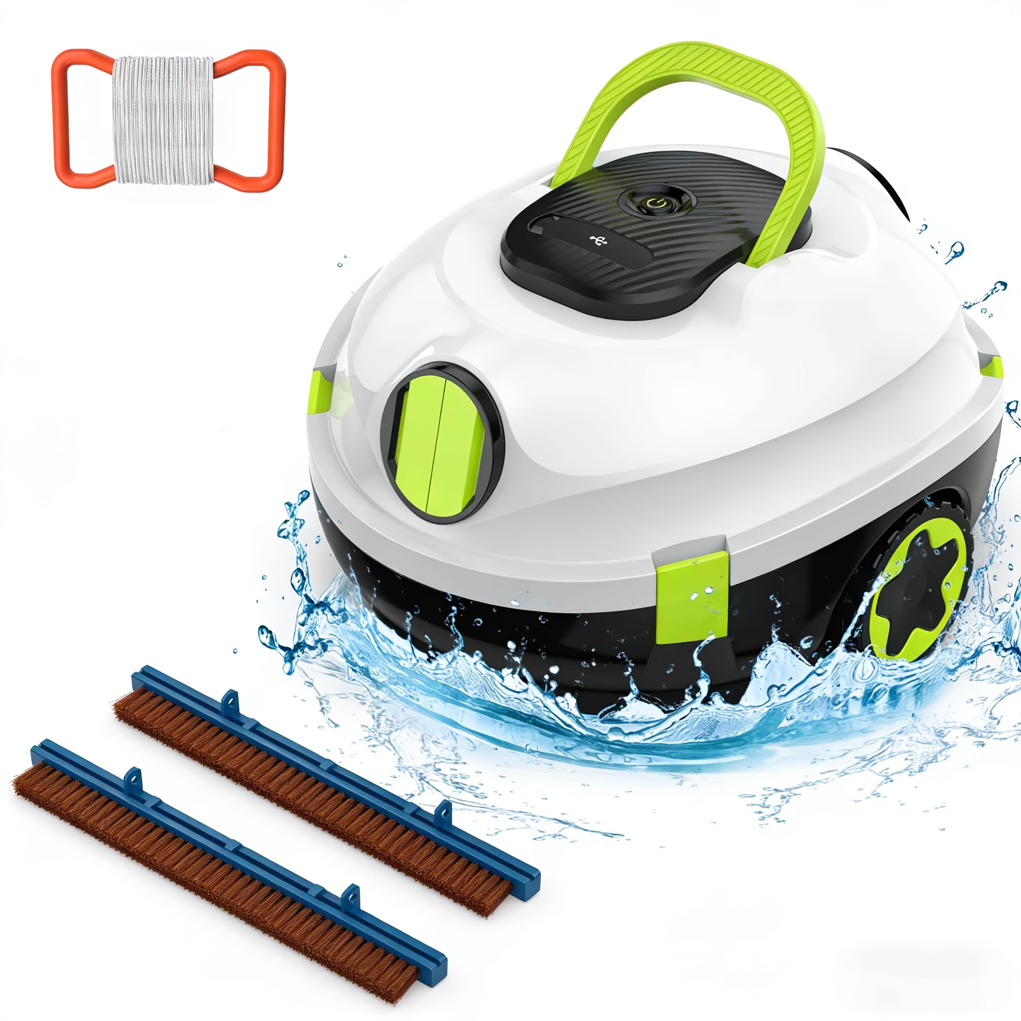 Image of Inse Robotic Pool Cleaner With 18000pa Dual Suction And 3.1l Filter Basket, 150 , 100 Square Meters Coverage, Self-parking, Lightweight, Must-have For And