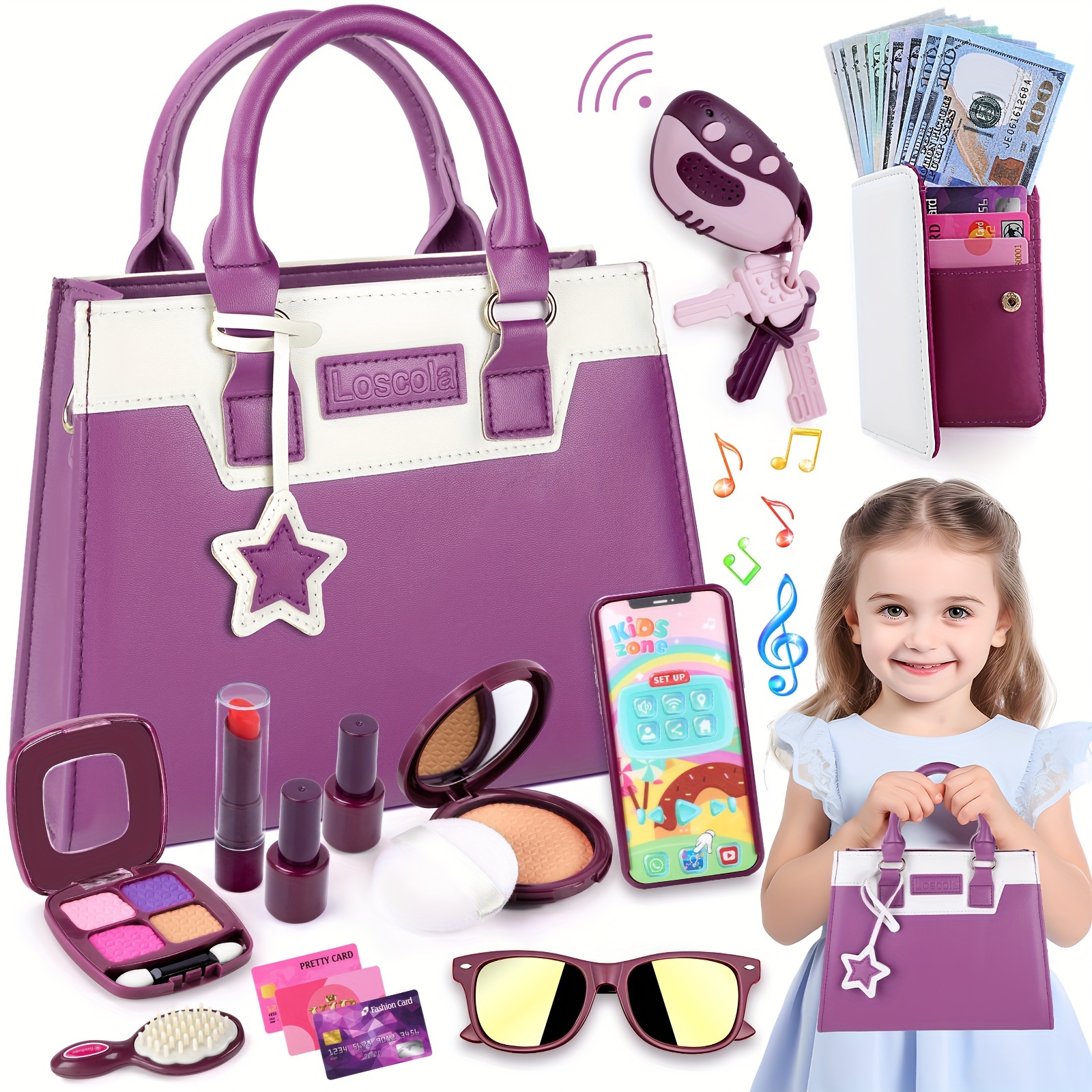 little girls play purse pretend makeup princess toys ages Temu