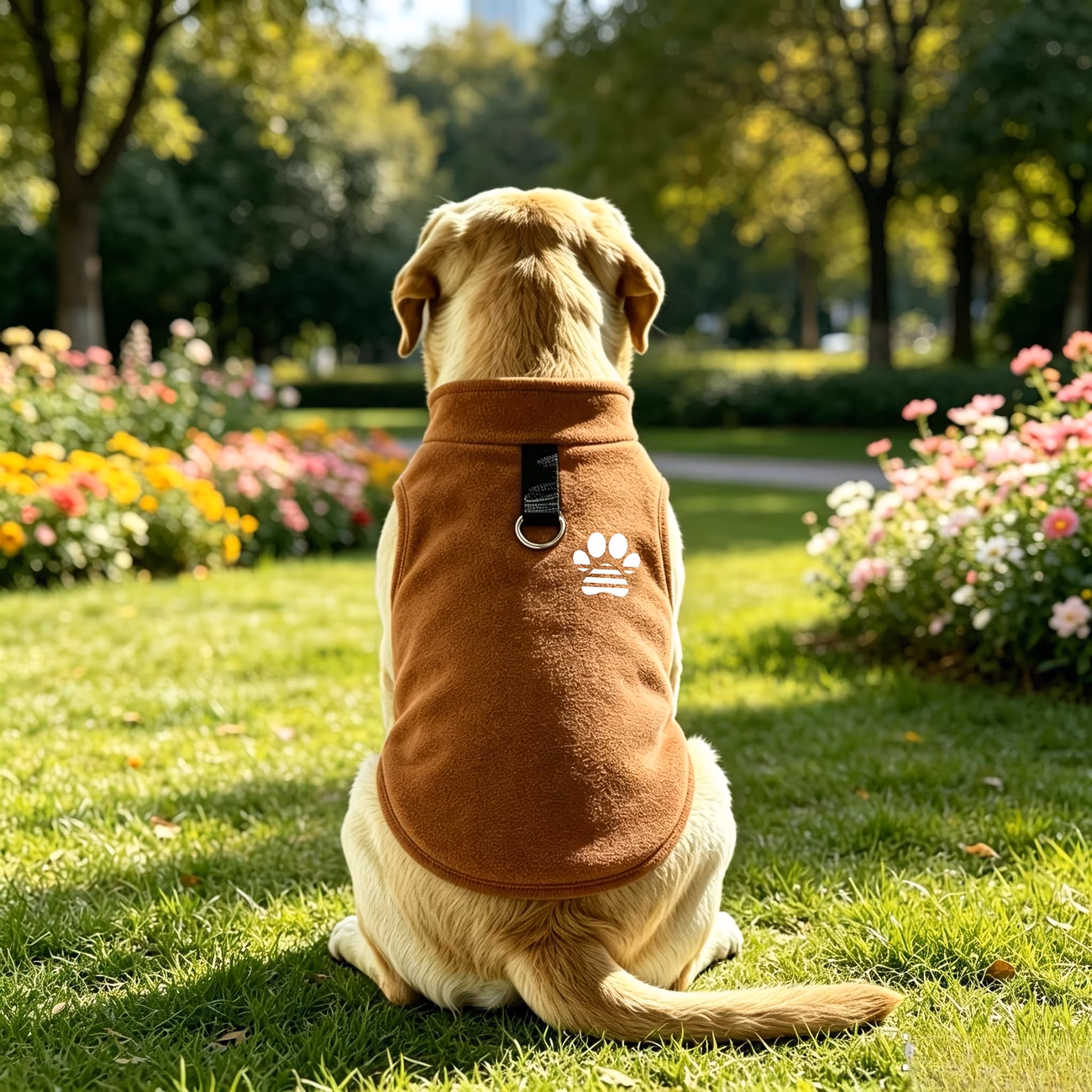 dog winter sleeveless coat pet vest with metal d ring for leash attachment soft warm pet walking outfit for medium large breed dogs labrador Product details 2