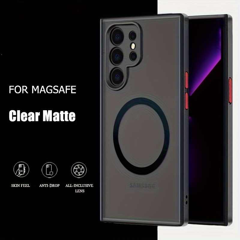 

Magnetic Matte Anti-slip Full Coverage Phone Case For Samsung A12/a13/a14/a23/a33/a34/a52/a53/a54/s20 Fe/s21/s22/s23/s24+ Ultra - Candy Colors, Acrylic Material