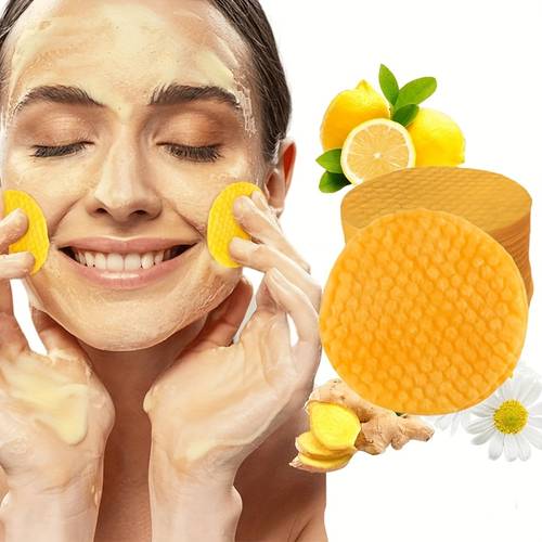 40pcs turmeric sponge cleansing pads gently cleanse facial skin suitable for types portable skin care tools