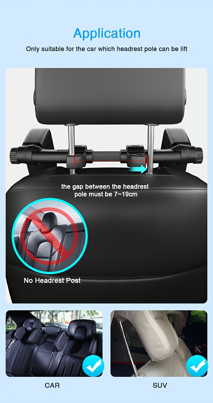 car headrest pillow   extended edition sleeping head and neck support for rear seat   Product details 8