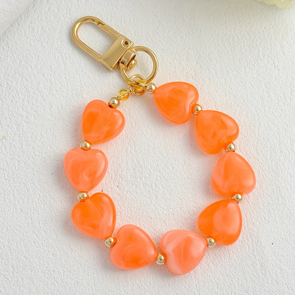 Light Luxury Acrylic Heart Charm for Phone Case & Bag Pendant
