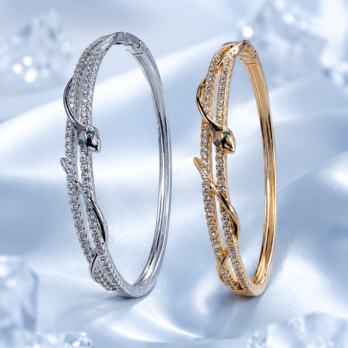 Sleek Snake-Shaped Light Luxury Heavy-Duty Bangle, Gift Idea