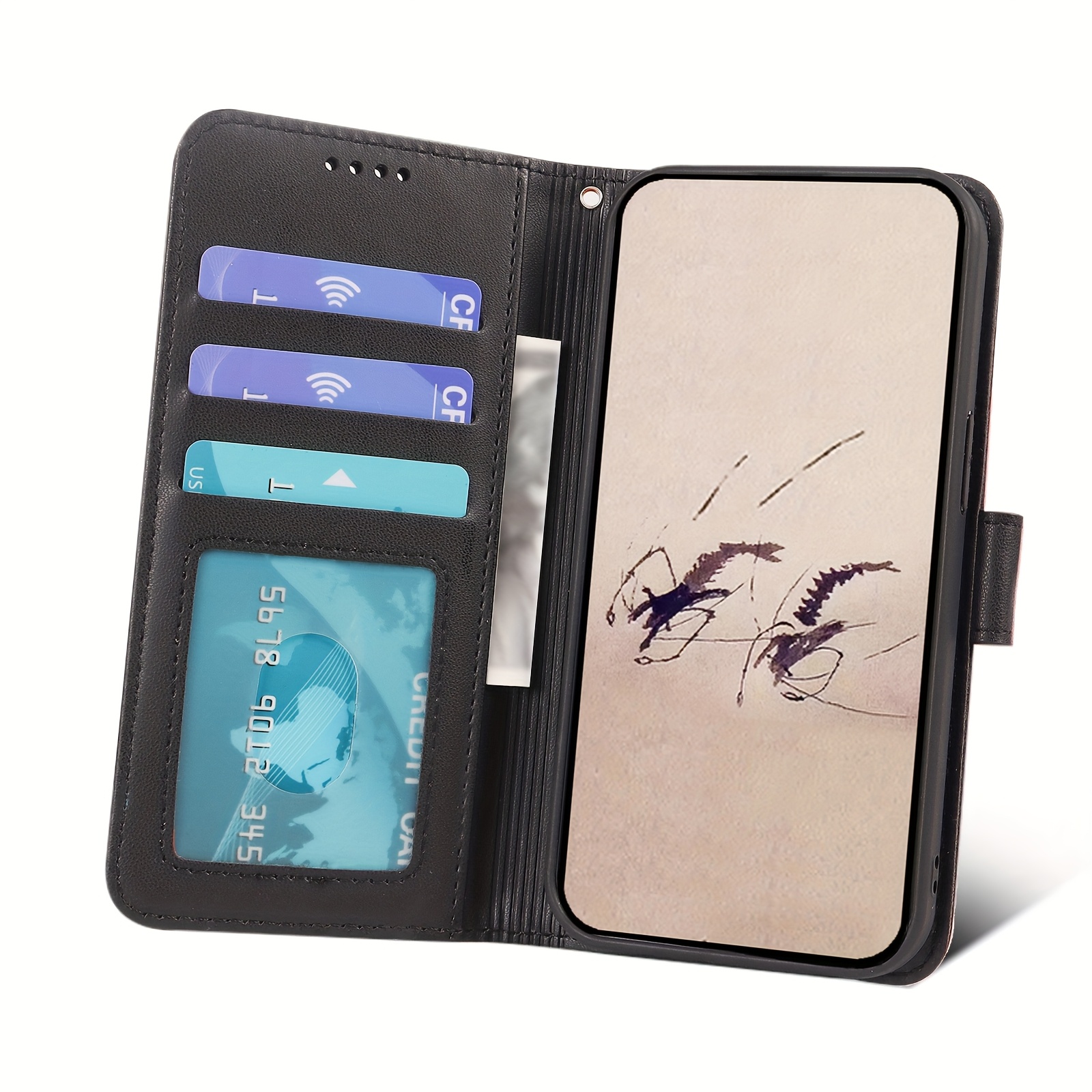 TEMU Phone Case - Suitable For Iphone 7/8/se2 (2020)/se3 (2022), For Iphone 7 Plus/8 Flip Cover Wallet Case, With 3 Credit Card Slots, Providing