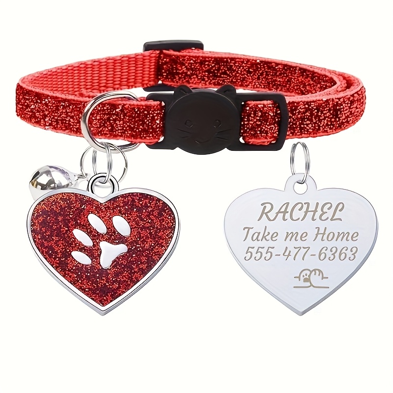 TEMU [custom] 1pc Summer New Personalized Vintage Cat Collar Pet Accessory, Soft And Comfortable - Fashionable And Safe Adjustable Anti-suffocation -