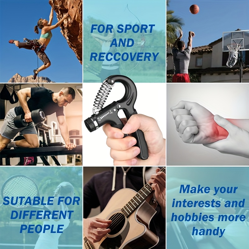 Adjustable Resistance Hand Grip Strengthener - 11 to 132 Pounds (5 to 60 Kg), Forearm Enhancer for Improved Grip Strength, Muscle Gain & Rehabilitation, Durable PP Material, Perfect for Easter & Valentine'S Day Gifts
