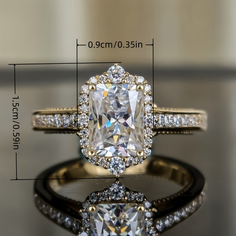 Copper CZ Engagement Ring Wedding Band Anniversary Jewelry