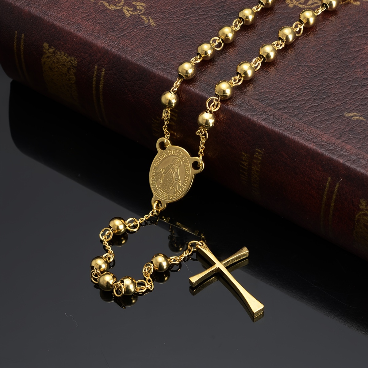 アクセサリー S'YTE BRASS CHAIN ROSARY NECKLACE elegant 304 stainless steel rosary necklace men women rosary