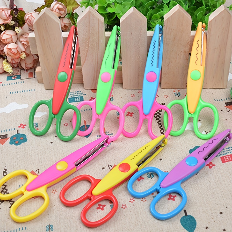 

6-pack Decorative Craft Edge Scissors Set For Diy, Assorted Patterns, Polypropylene Material, Multi-purpose Crafting & Scrapbooking Shears Kit For Art, Home And School Use