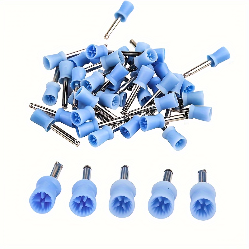 

100pcs Dental Polishing Cup Tooth Polish, Rubber Polishing Brush Polisher, Prophy Cup For Low Speed Handpiece Dental Lab