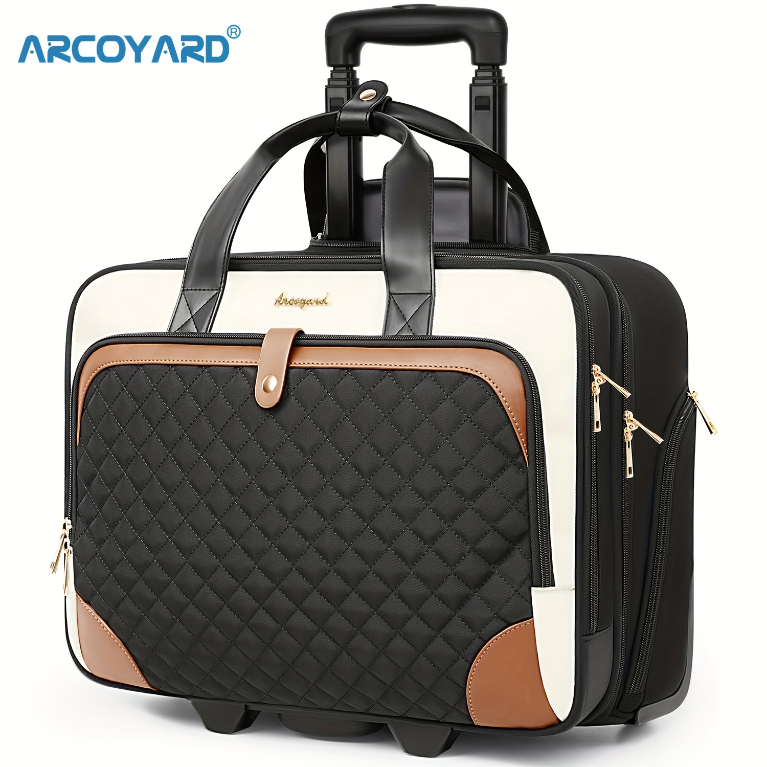 rolling laptop bag women rolling briefcase outdoor Temu Germany