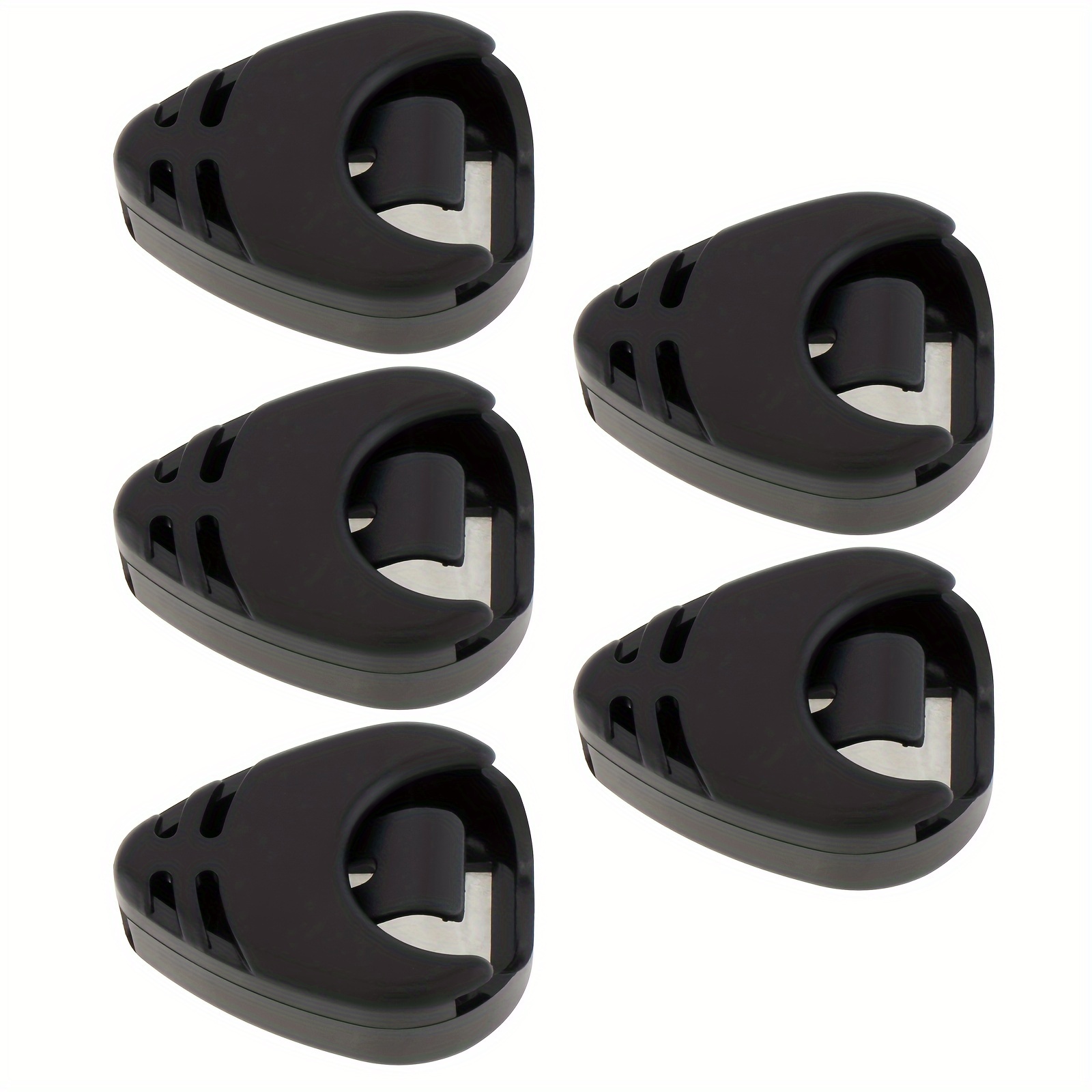 5pcs Black Plastic Stick-on Guitar Pick Holder For Acoustic Guitar//ukulele, Convenient Picks Placement