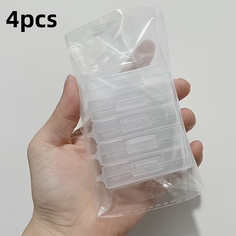 TEMU 4pcs Set Mini Clear Pc Usb Flash Drive Storage Box, Modern Plastic Material, With Lid, Durable Protective Case, Boxes And Containers For Home