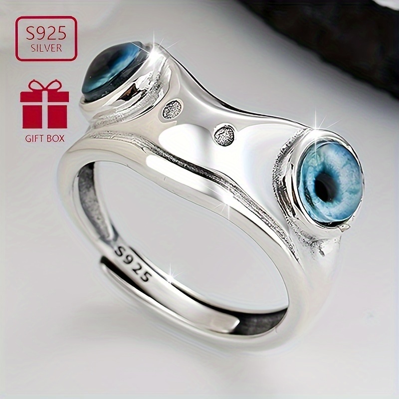 TEMU Vintage Gothic Style 925 Ring With , A Unisex Jewelry Gift For Valentine's Day, , Parties, And Everyday Wear