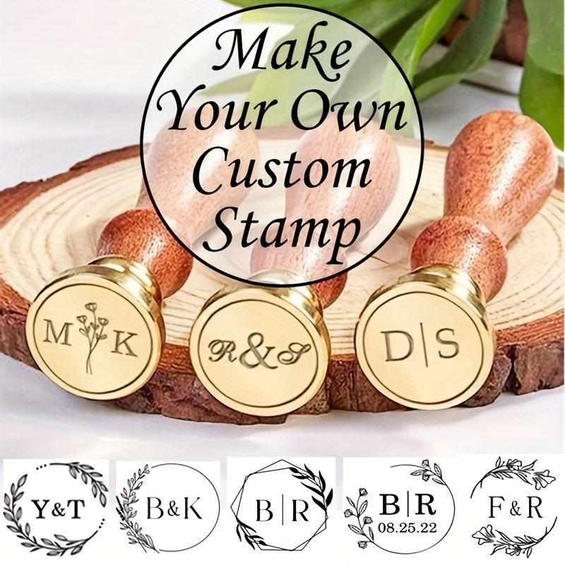 

Personalized Wax - Create Your Own Wedding Wax Stamp For Crafts, Envelopes, Gift Wrapping, And Invitations