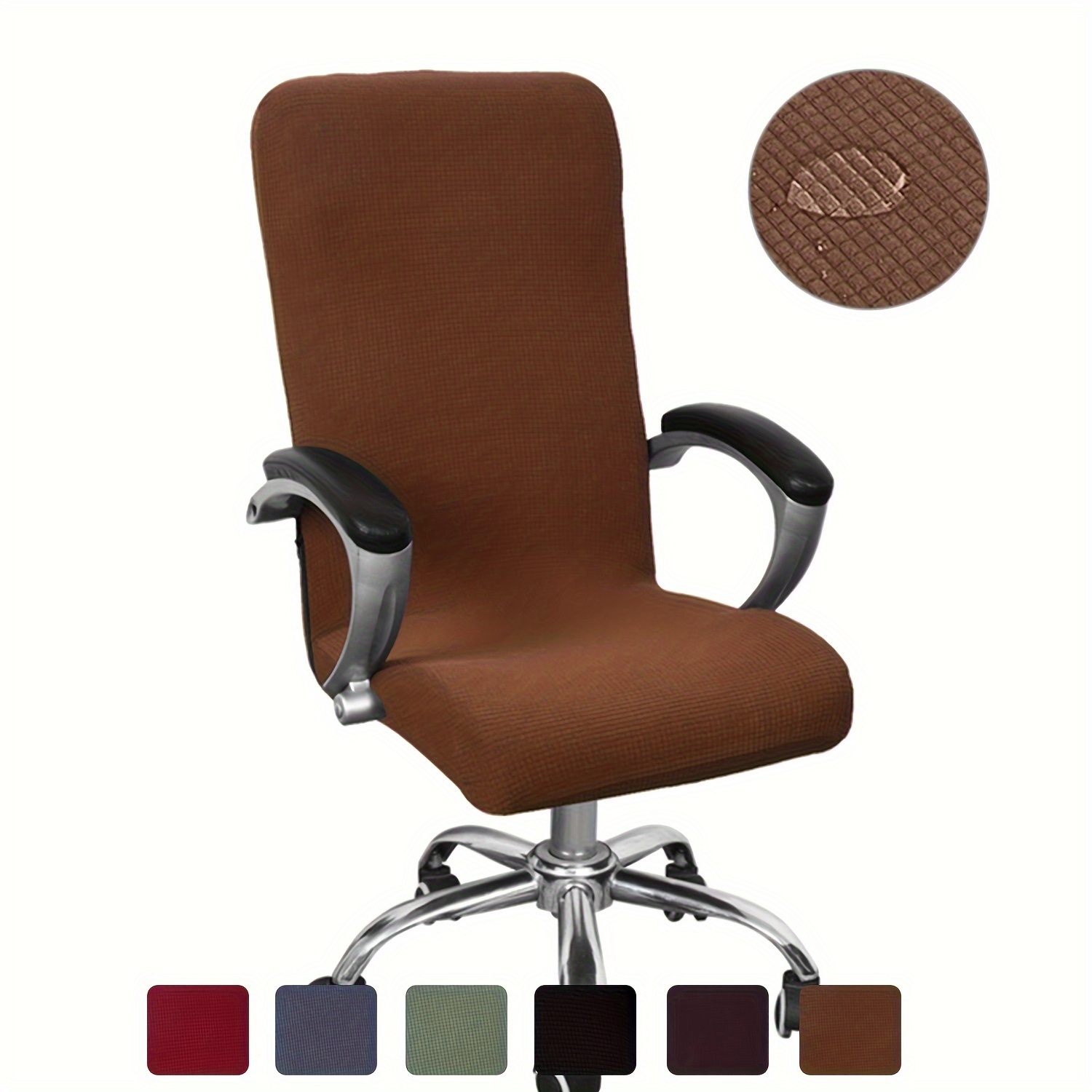 

Stretchable Waterproof Office Chair Cover With Zipper - Fit For High-back Gaming Chairs, Washable & Removable Furniture Protector