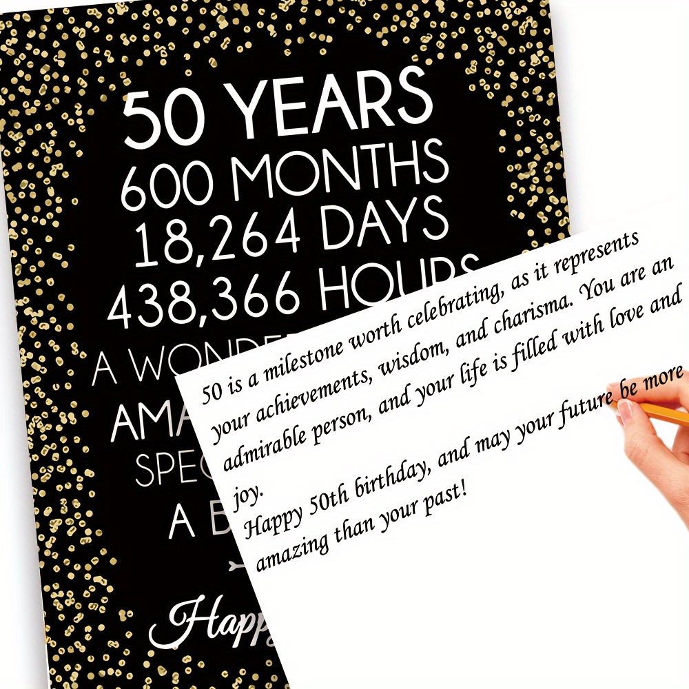 50th Birthday Card Super Cute 50th Funny Birthday Gifts - Temu